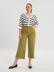 Basic wide-leg cropped jeans
