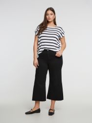 Basic wide-leg cropped jeans