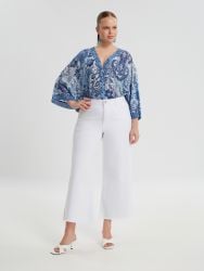 Basic wide-leg cropped jeans