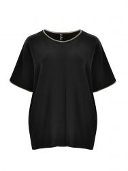 Contrast trim knit jumper