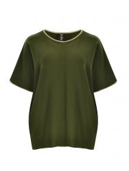 Contrast trim knit jumper