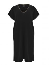 Contrast trim knit tunic