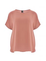 Crepe boat-neck top