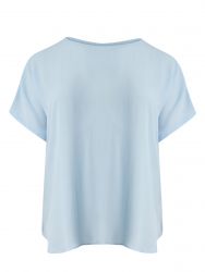 Crepe boat-neck top
