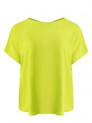 Crepe boat-neck top