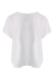 Crepe boat-neck top