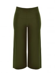 Cropped knit trousers with contrast details