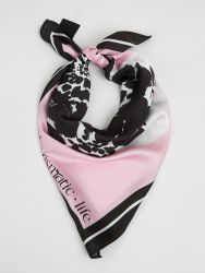 Floral silky scarf