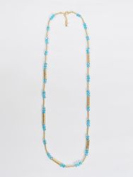 Beaded necklace with gold details