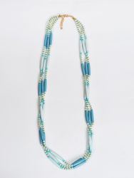 Boho multi-strand beaded necklace