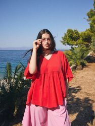 Flowy modal blend V-neck top