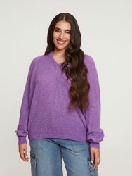 Basic long-sleeve V-neck jumper
