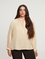 Satin button-up blouse