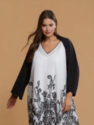 Cotton bolero with flowing sleeves