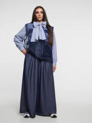 Organza hooded vest