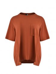 Oversized cotton t-shirt with chest pocket