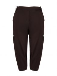 Carrot-fit trousers with elastic waistband