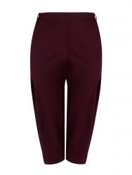 Carrot-fit trousers with elastic waistband