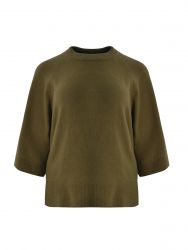 Raglan 3/4 sleeve knit jumper