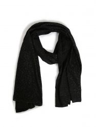 Black animal motif scarf