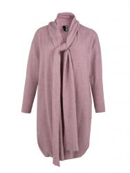Shawl collar longline knit cardigan
