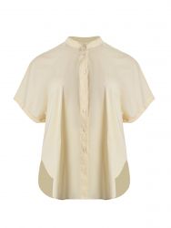 Short-sleeve shirt with "Charismatic" rhinestone detail