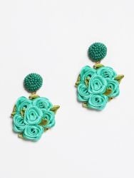 Rosette bloom earrings