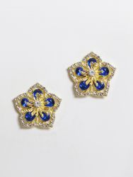 Floral crystal earrings