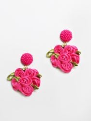 Rosette bloom earrings