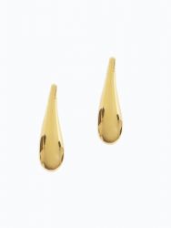Sleek gold-tone drop earrings