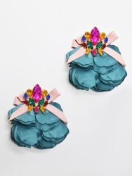 Floral crystal bloom earrings