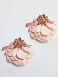 Floral crystal bloom earrings