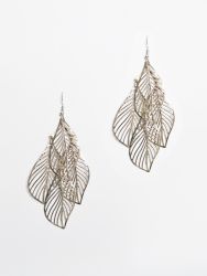 Geometric leaf hollow earrings
