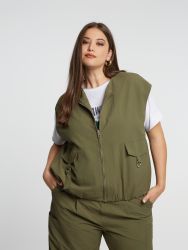 Technical zip-up vest with utility pocket details