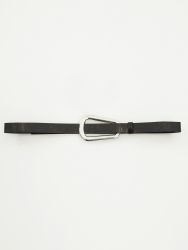 Thin leather belt