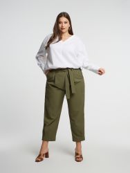 Utility tapered trousers with belt