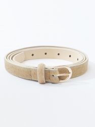 Cappuccino beige pony skin belt