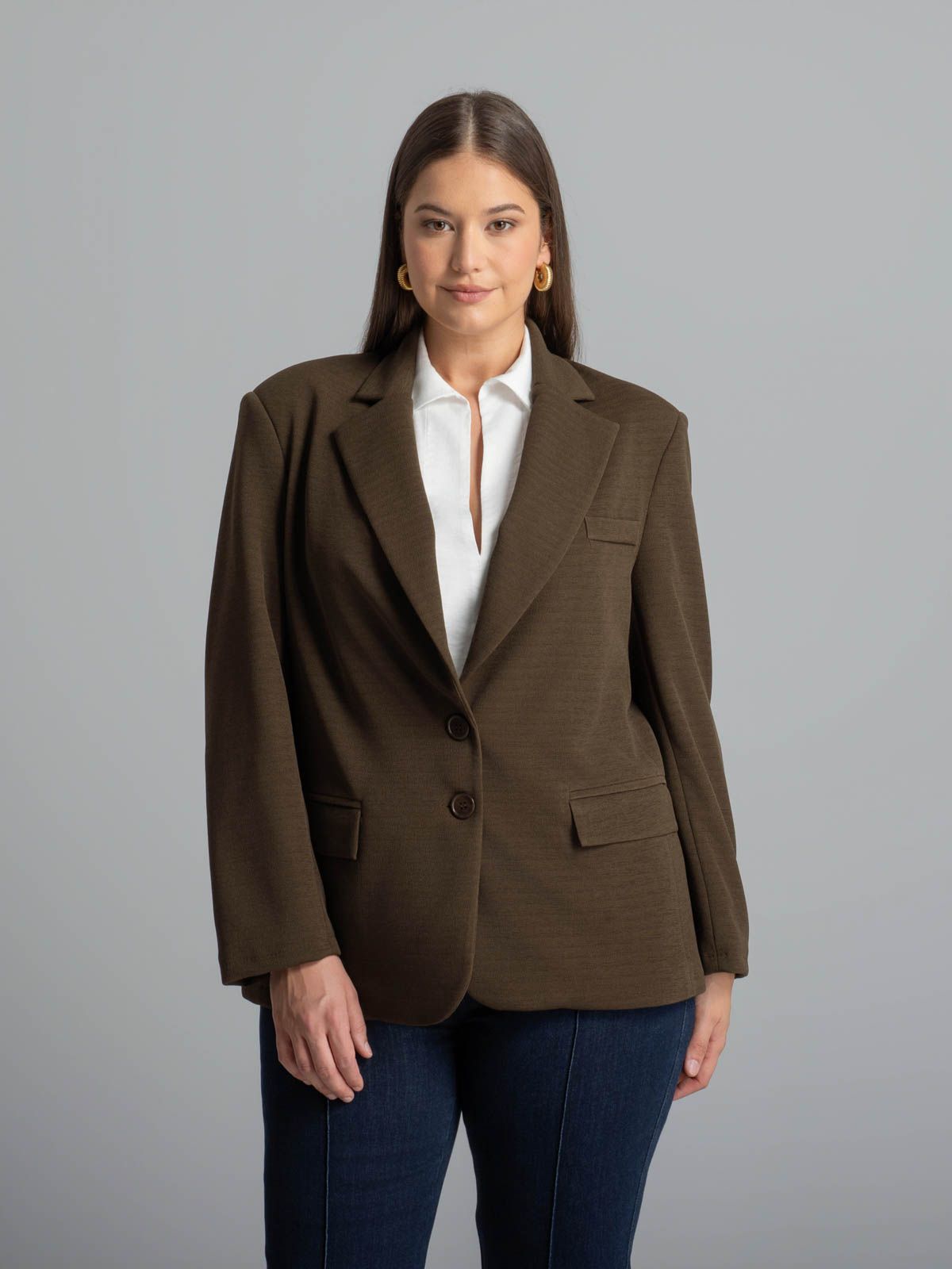 Structured buttoned blazer