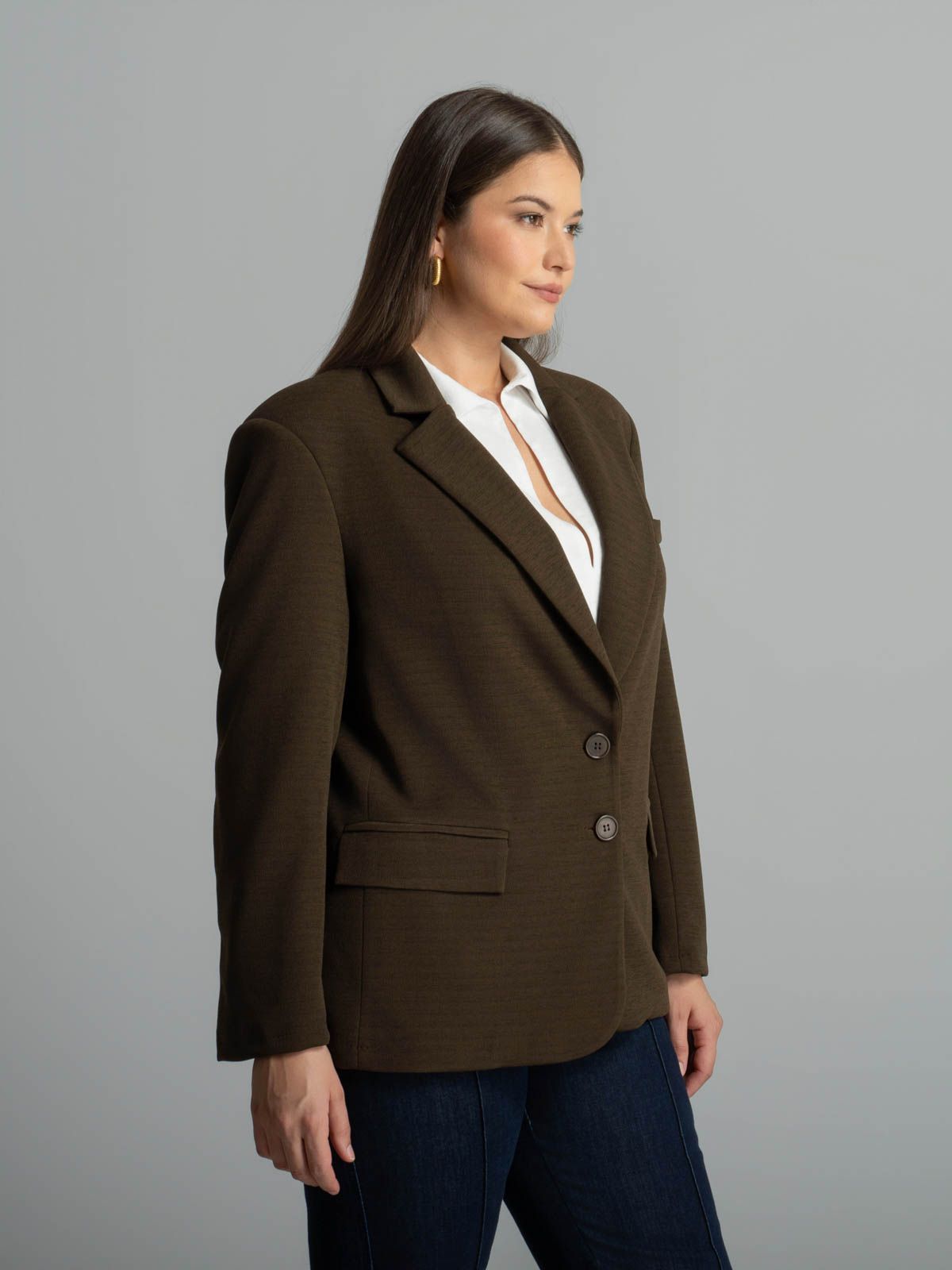 Structured buttoned blazer