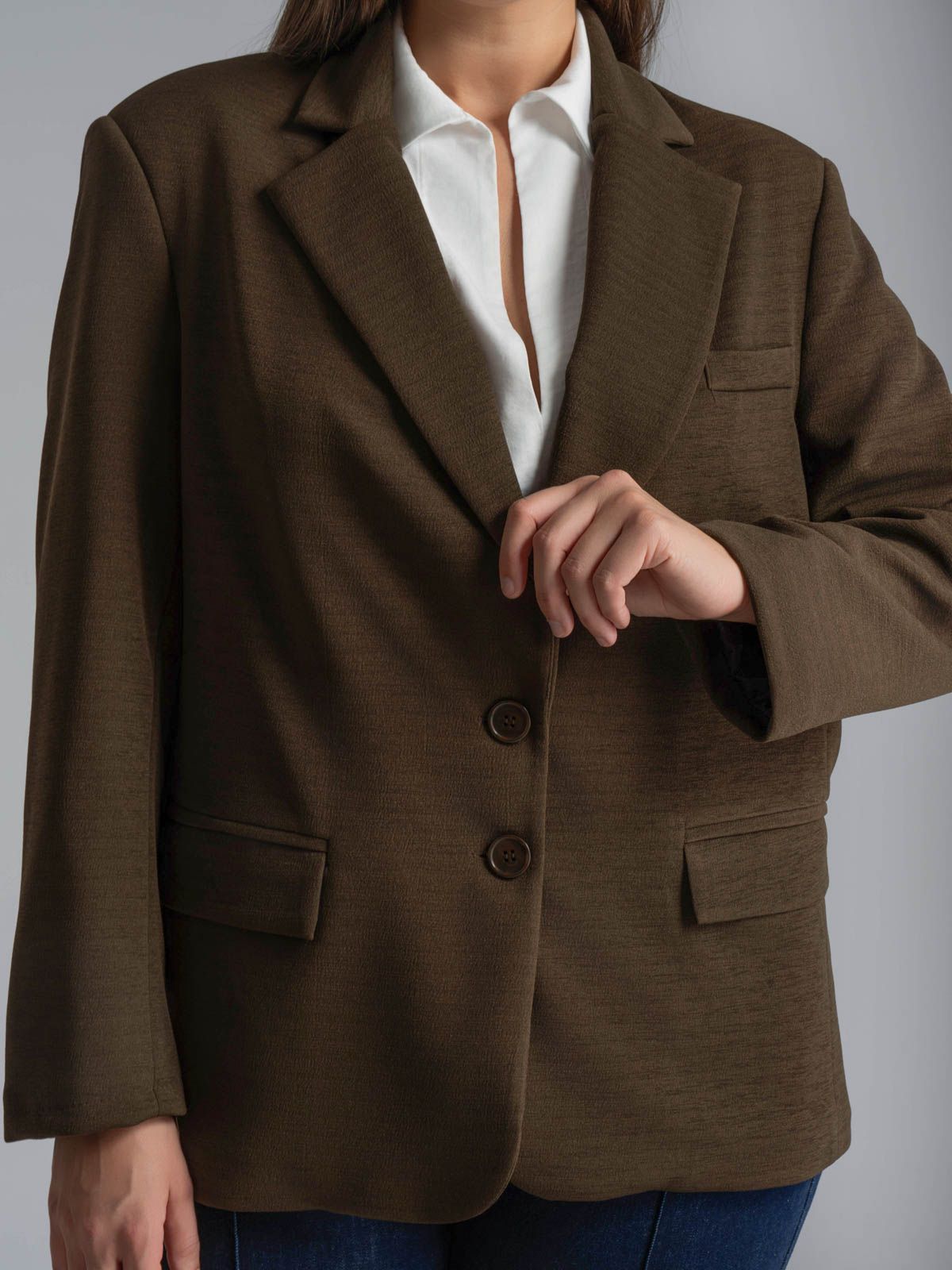 Structured buttoned blazer