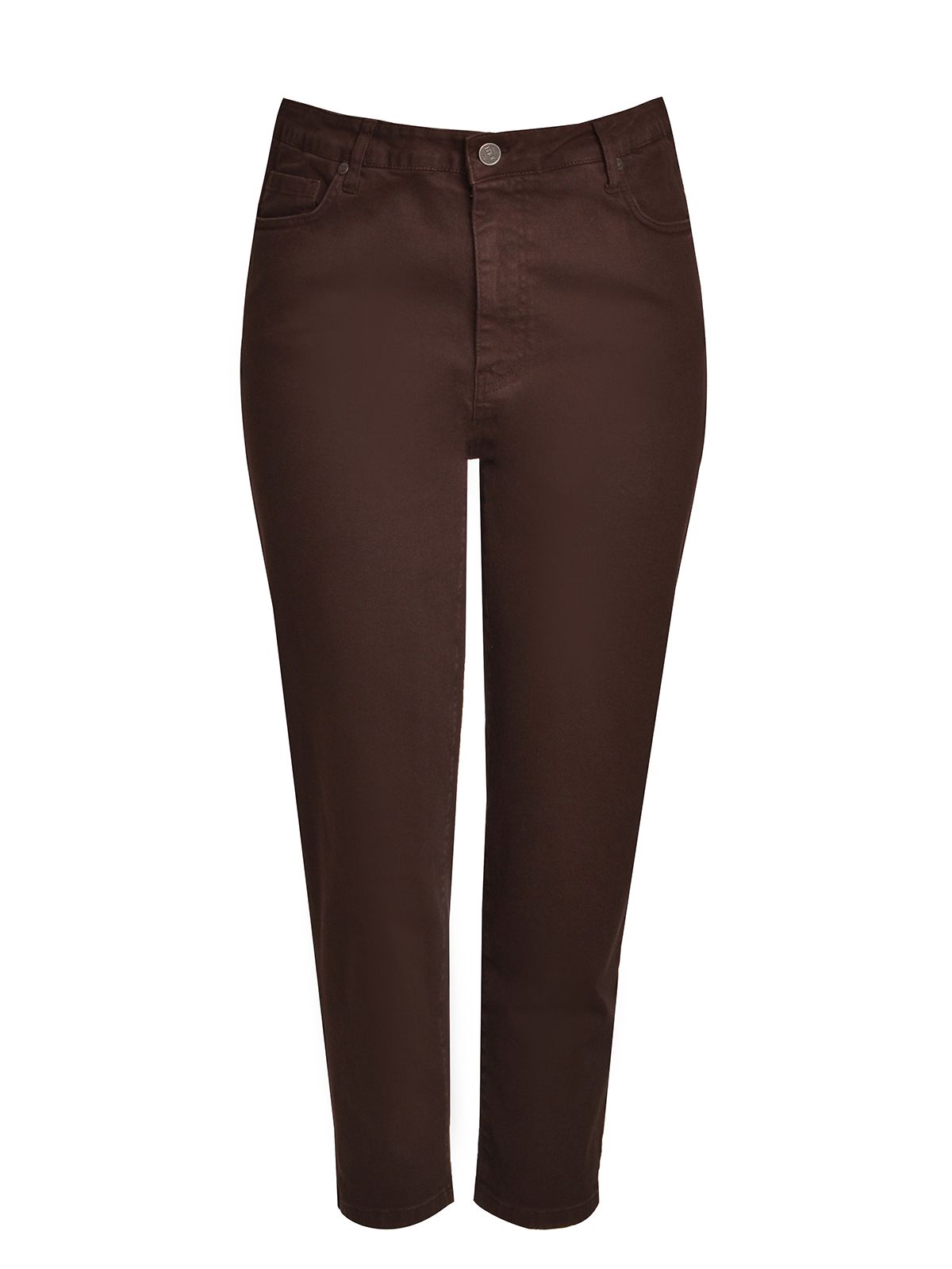 Τζιν καφέ σε γραμμή mom fit