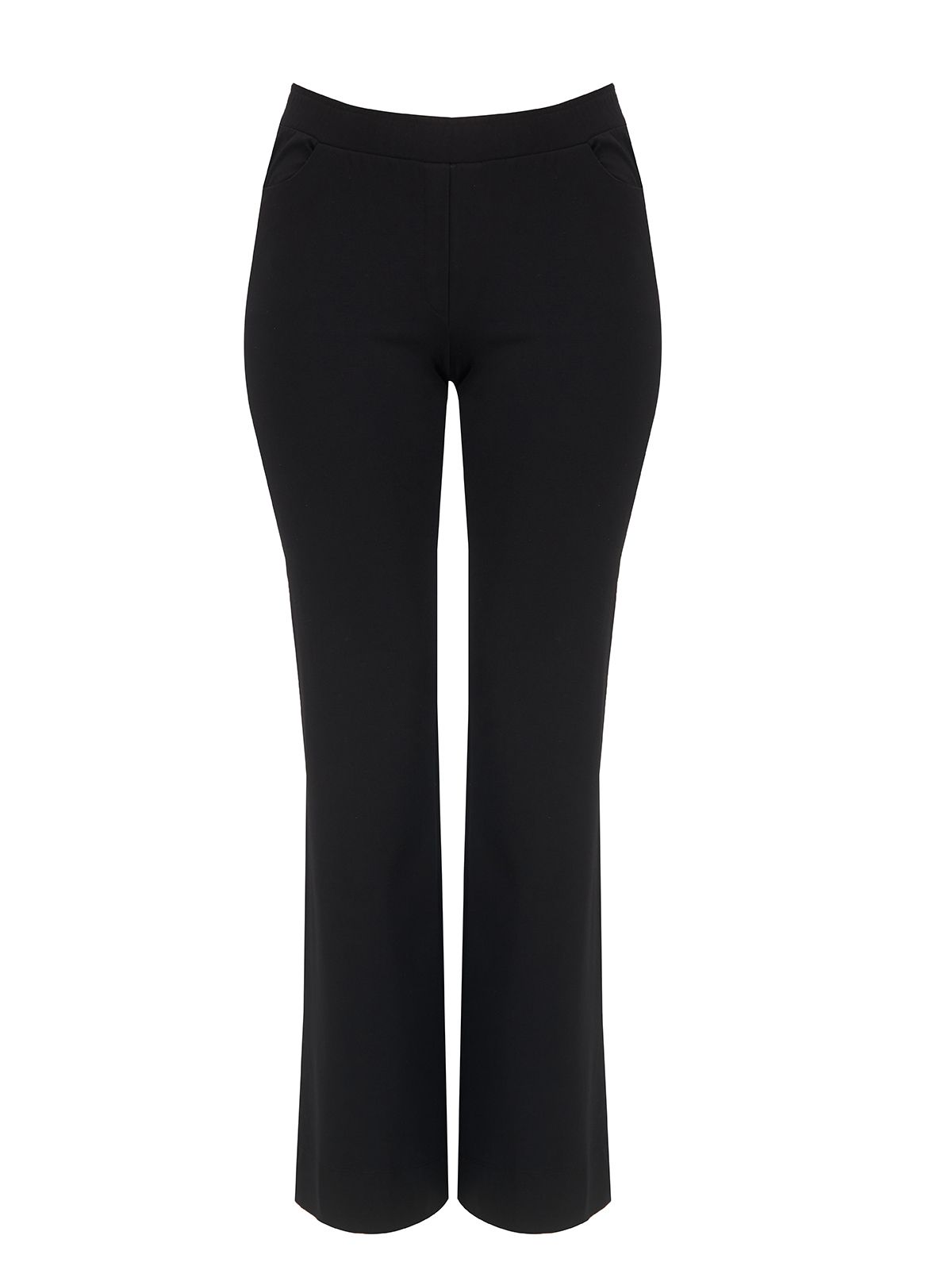 Mat Fashion Flare fit stretch pants Black