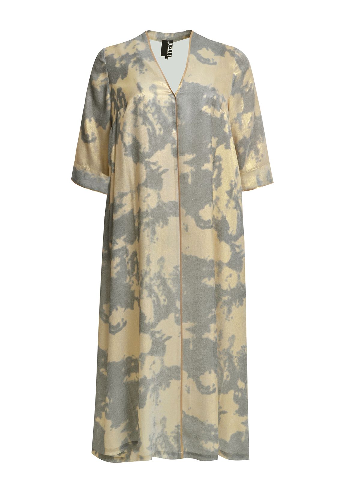 Abstract print V-neck maxi dress