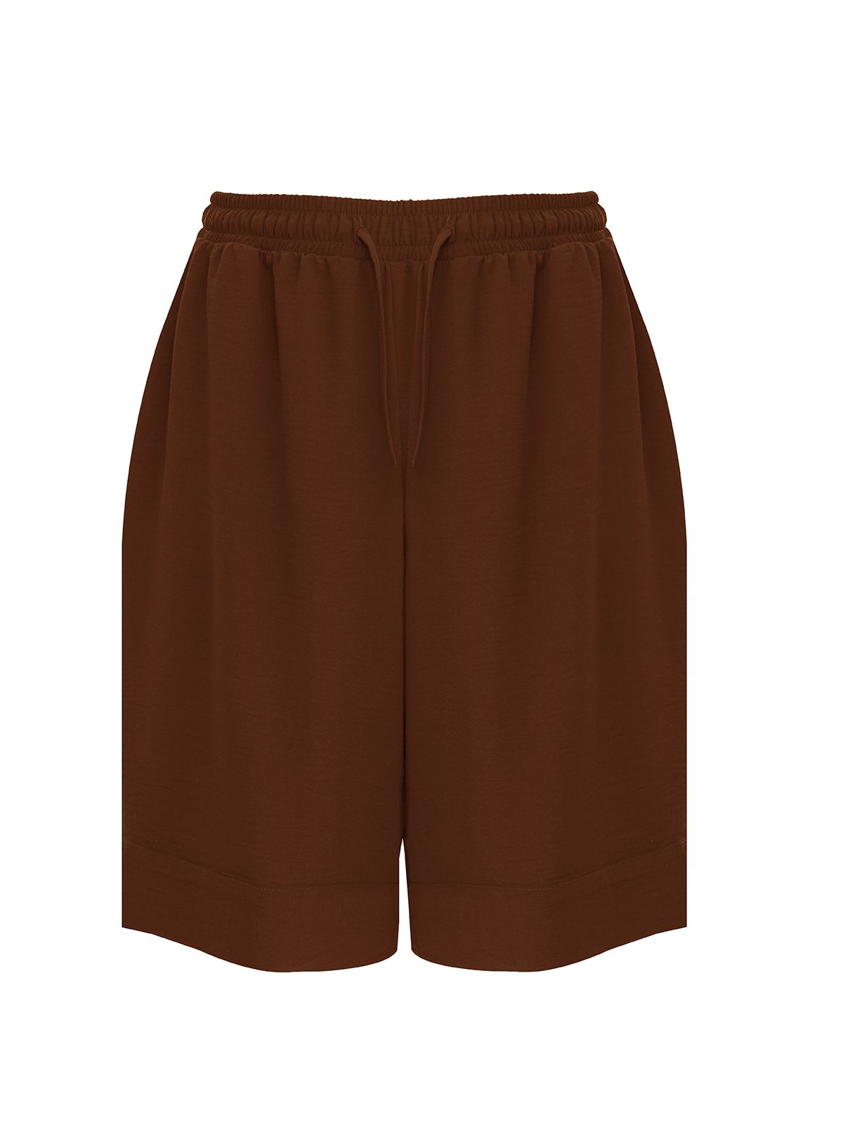 Airwashed crepe bermuda shorts