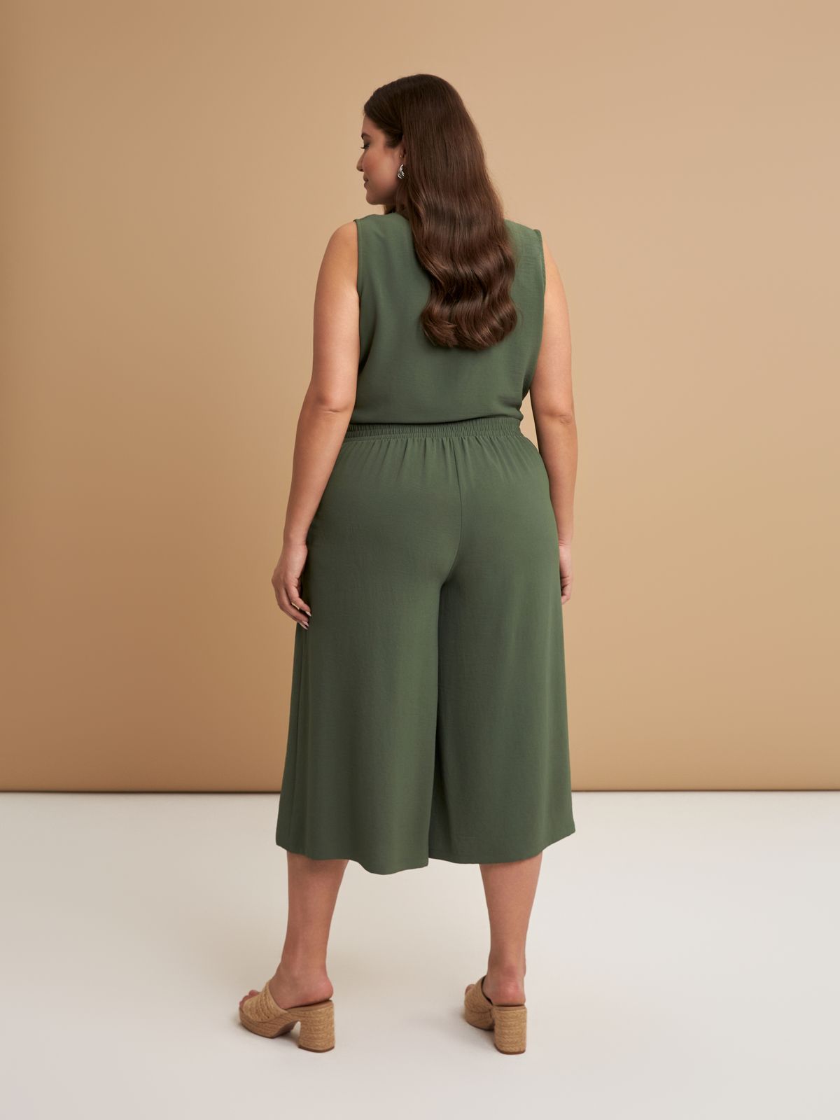 Ζιπ κιλότ κρεπ airwashed