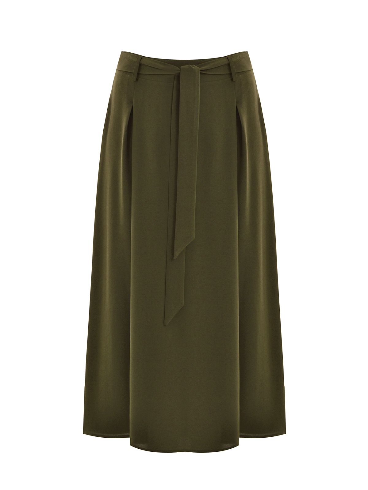 Αirwashed crepe skirt with waist tie