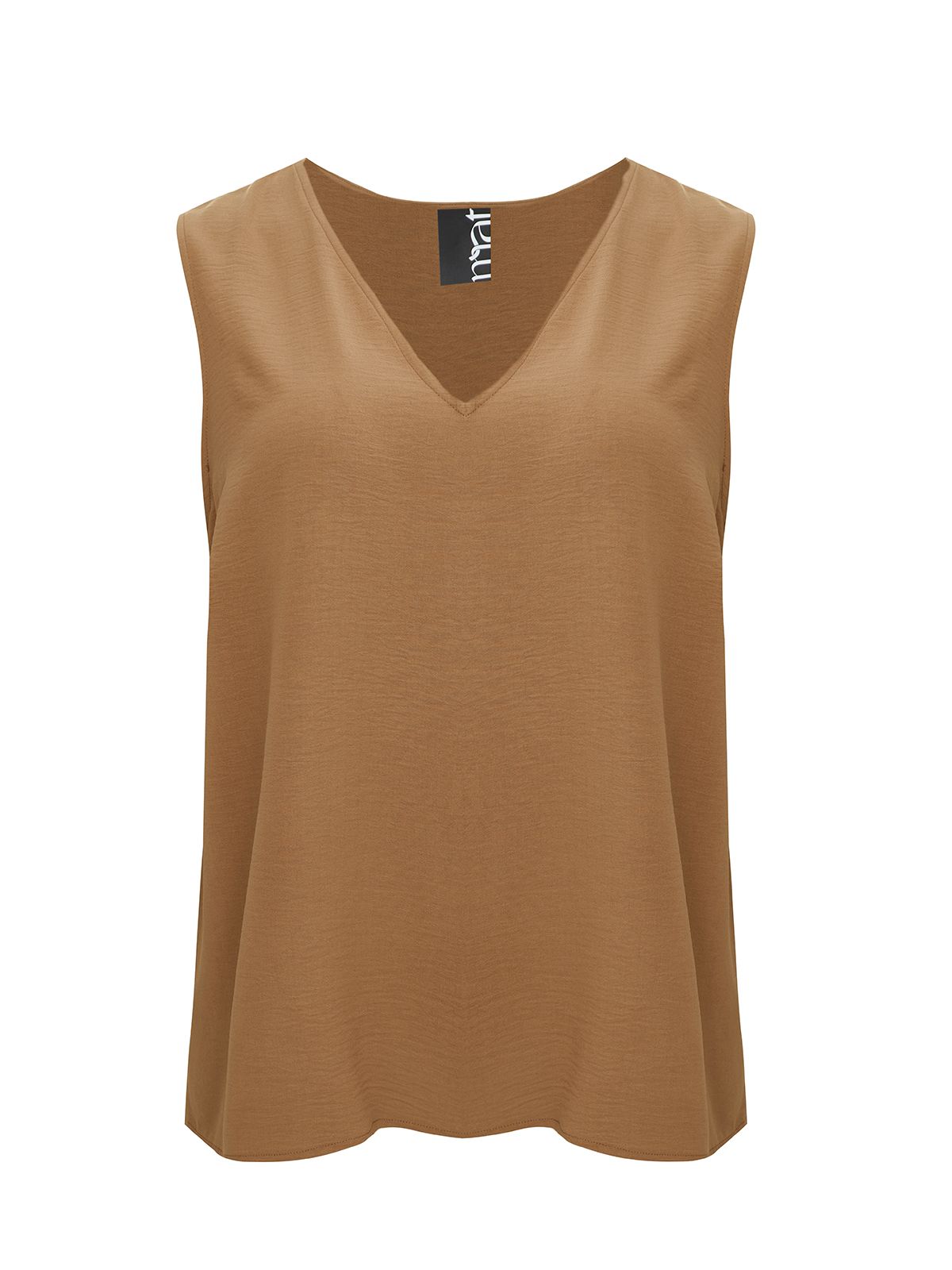 Airwashed crepe sleeveless top