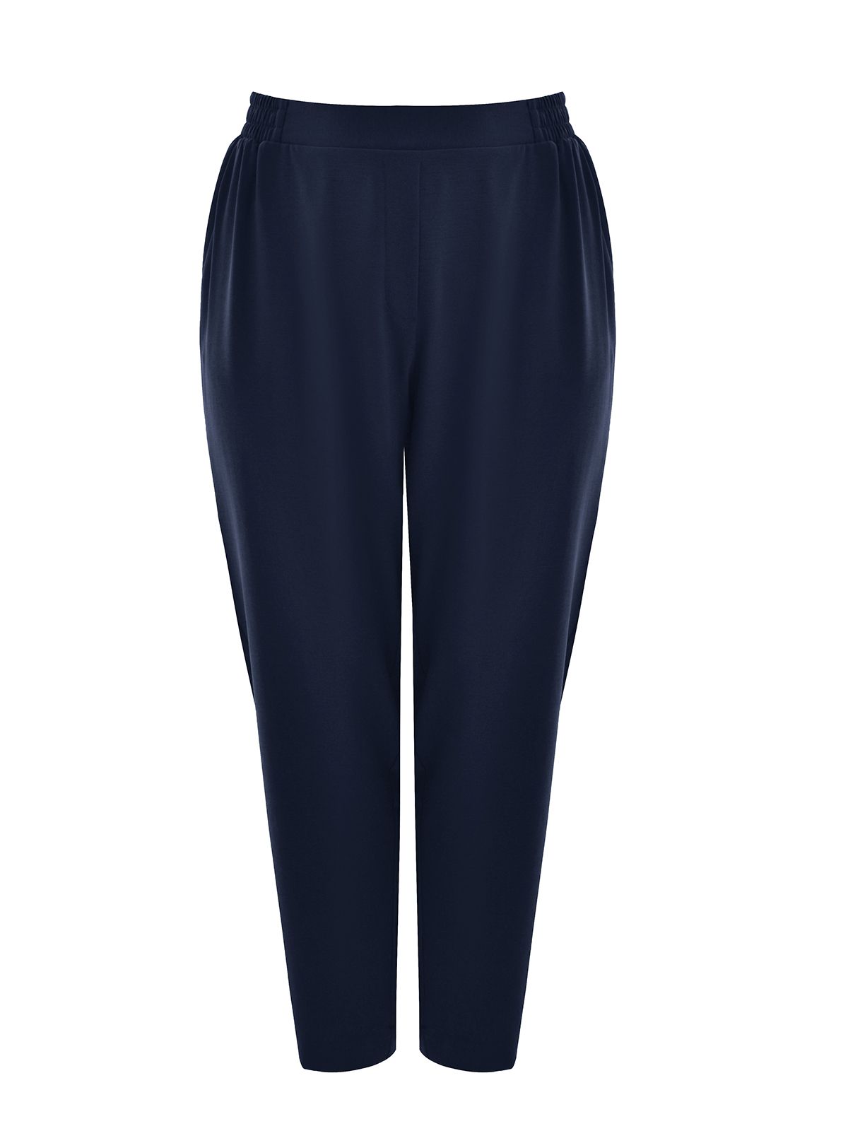 Airwashed crepe tapered-leg trousers