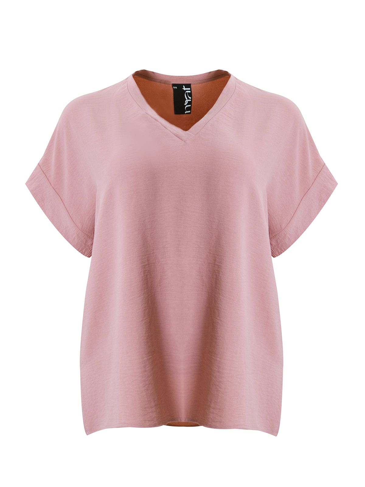 Airwashed crepe V-neck top