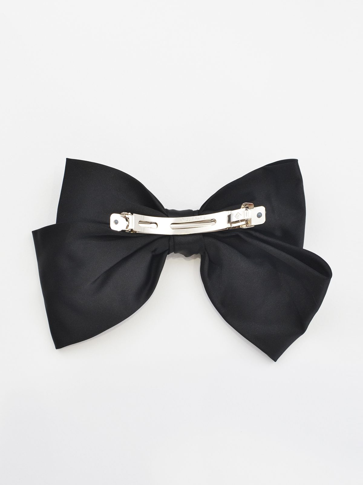 Satin bow hair clip
